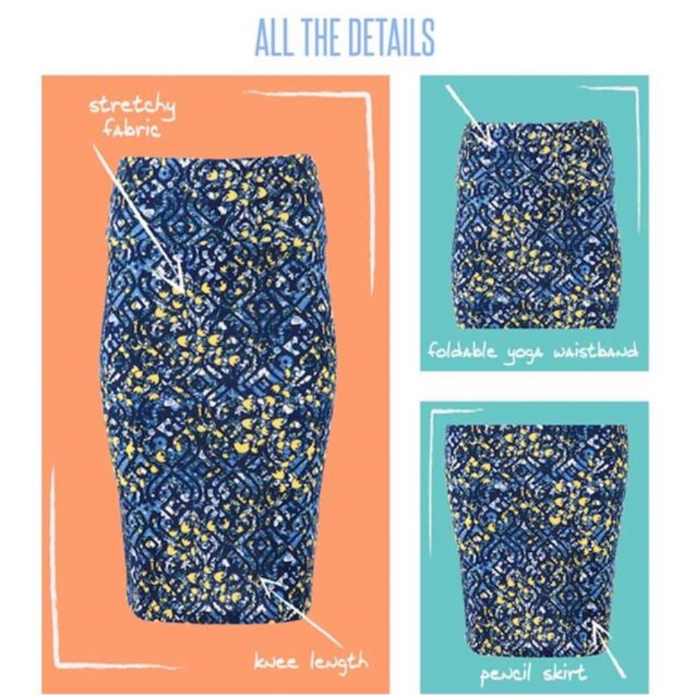 LuLaRoe Cassie Pencil Skirt XS VIEW PHOTOS!